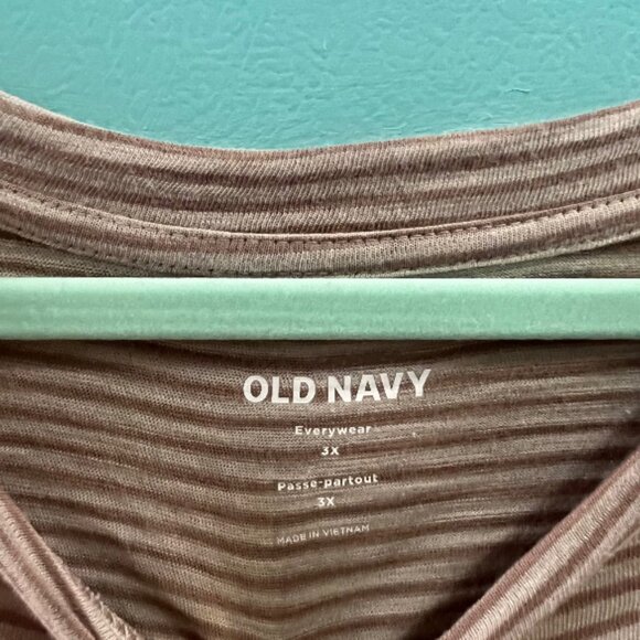 "howdy" striped tan t-shirt (size 3XL upcycled) - Picture 5 of 5